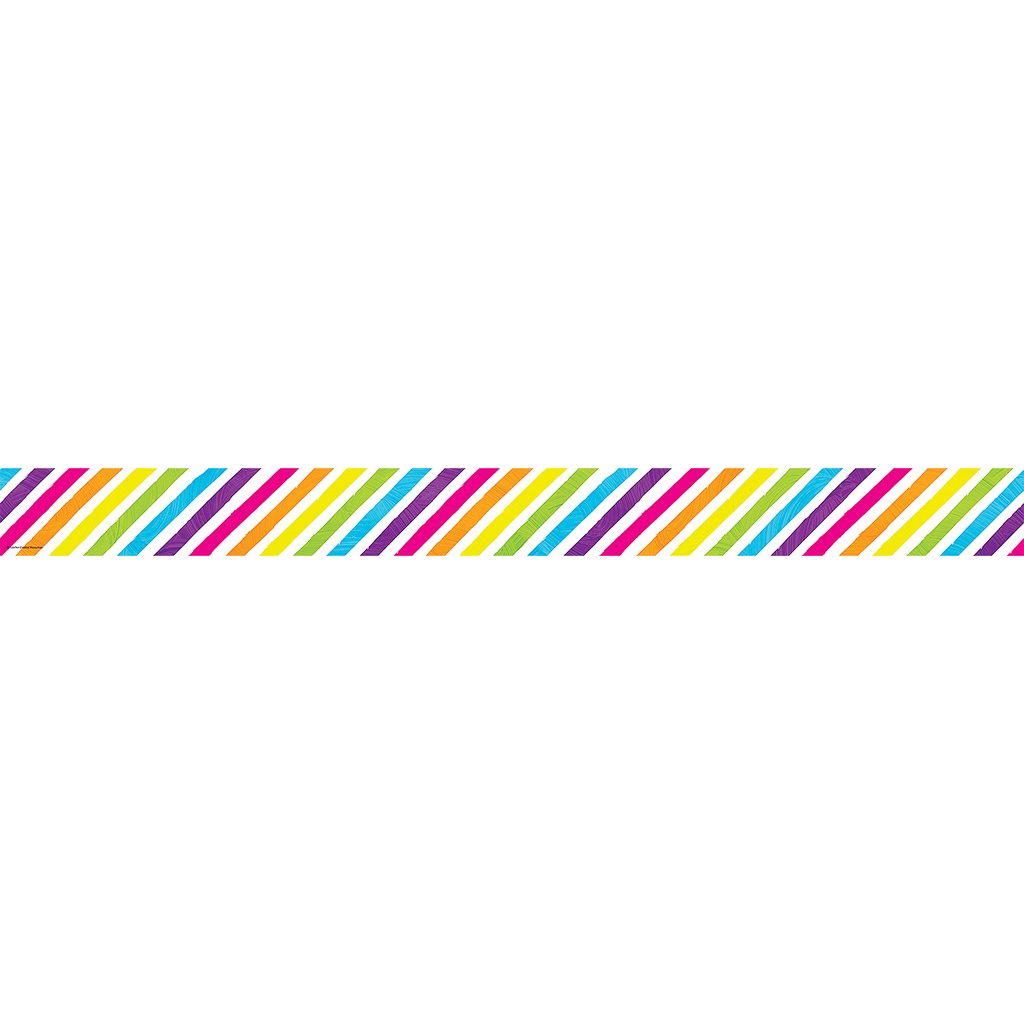 35' Brights 4Ever Stripes Straight Border Trim