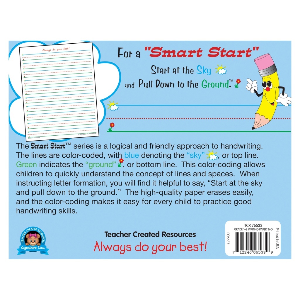 Smart Start Gr 1 to 2 Writing Paper 360 sheets