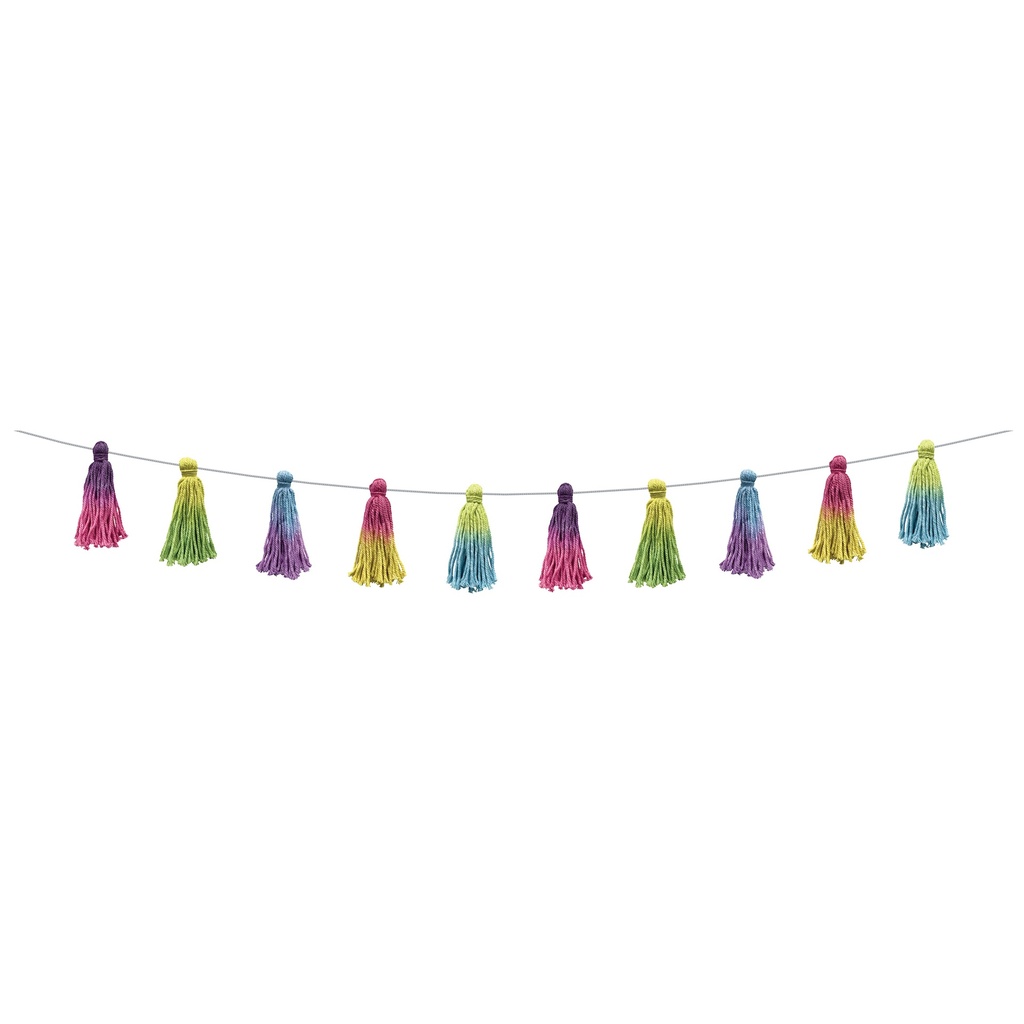 Tie-Dye Tassels Garland