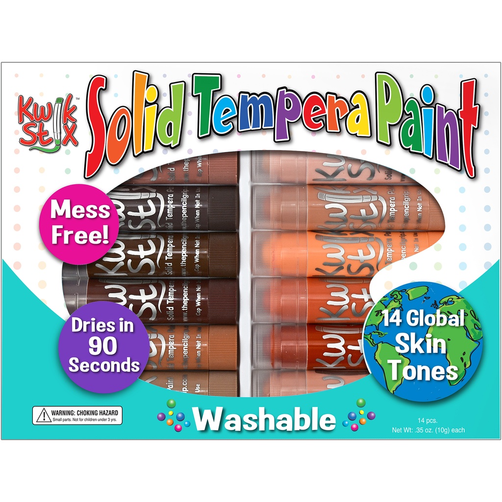 Kwik Stix Solid Tempera Paint Global Skin Tones 14 ct