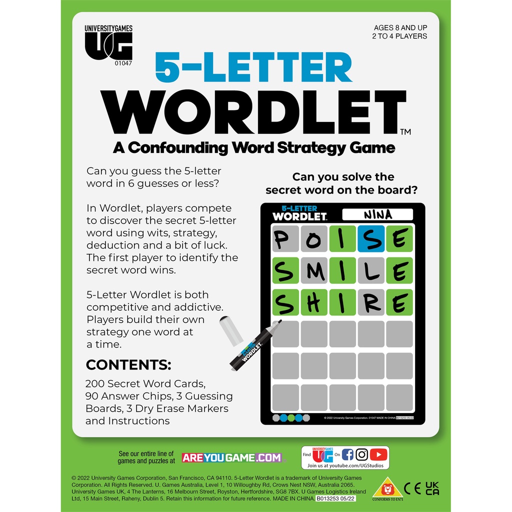 5-Letter Wordlet™ Word Puzzle Game