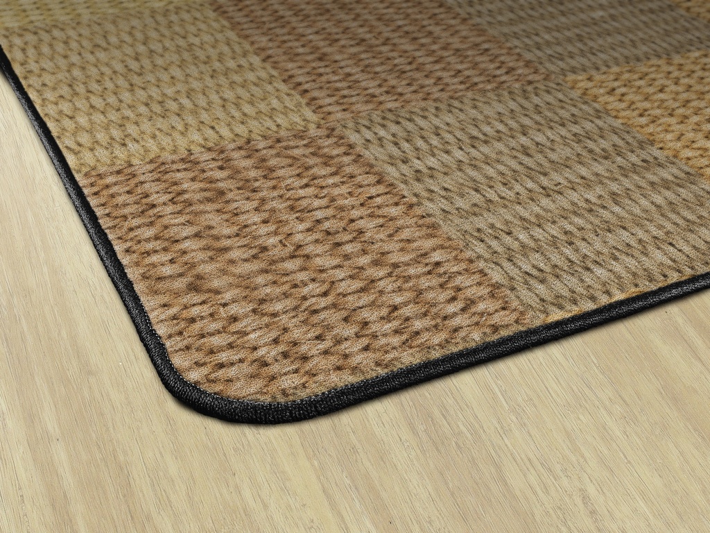 7ft 6in x 12ft Cozy Basketweave Blocks/Multi Carpe