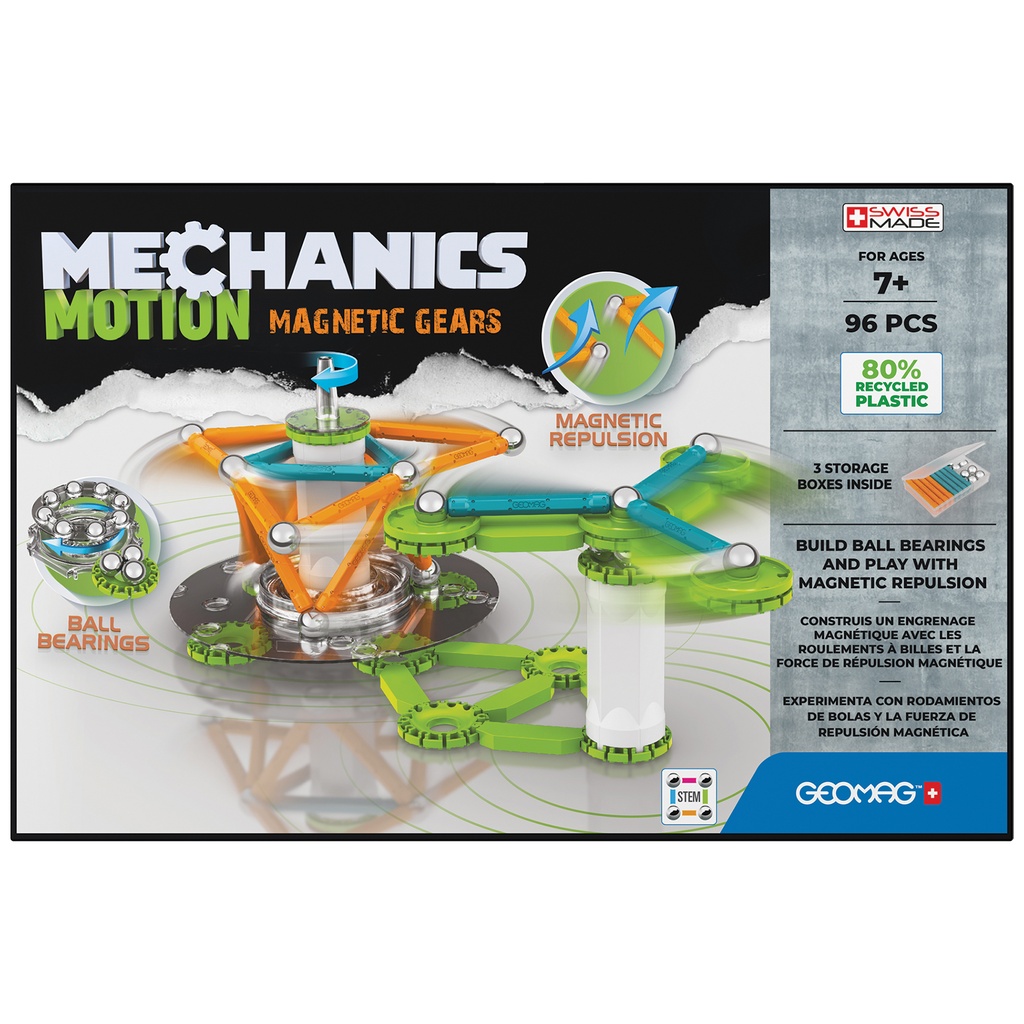 Mechanics Magnetic Gears Recycled 96 Pieces