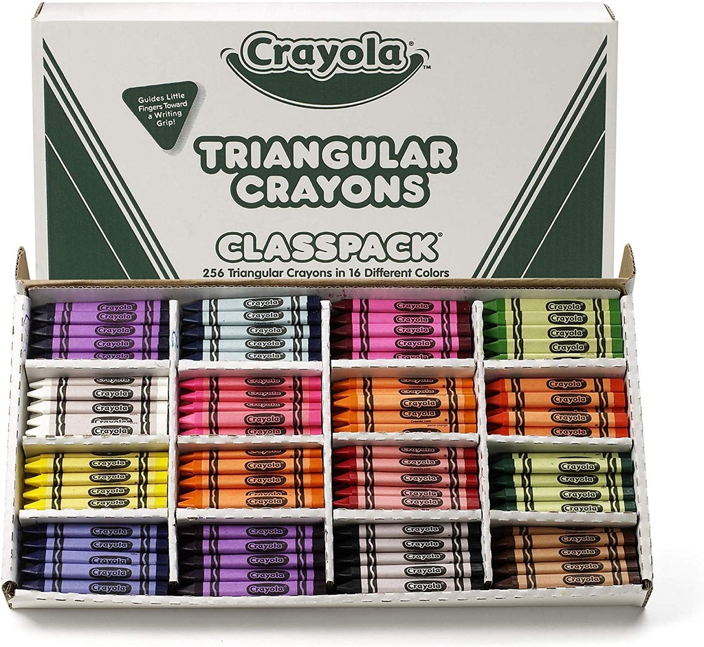 Crayola 256ct 16 Color Triangular Crayon Classpack