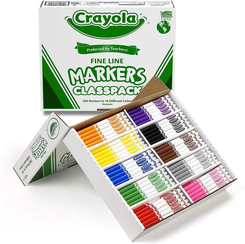 Crayola 200ct Fine Line Marker Classpack