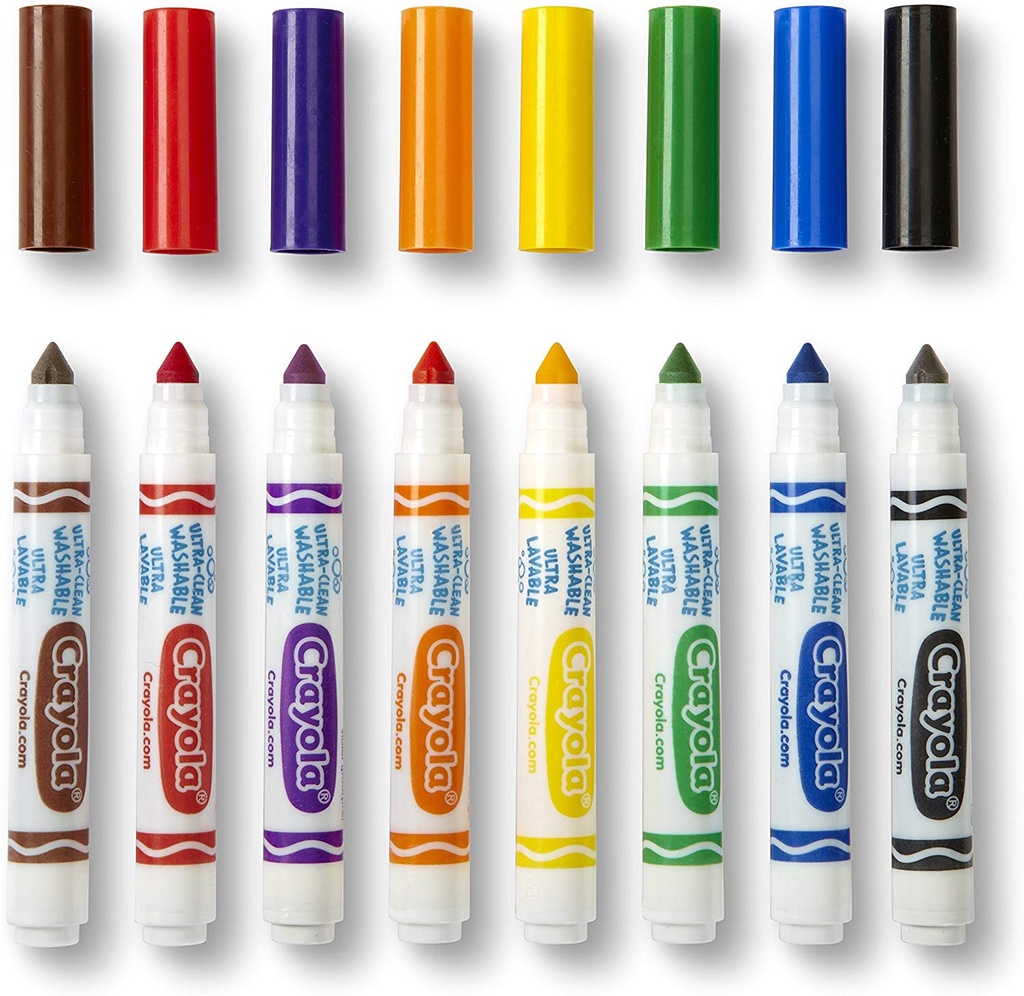 8ct Crayola Washable Markers Classic Colors Cone Tip