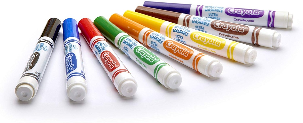 8ct Crayola Washable Markers Classic Colors Cone Tip