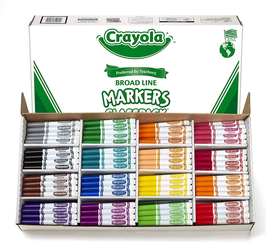 Crayola 256ct 16 Color Broad Line Marker Classpack