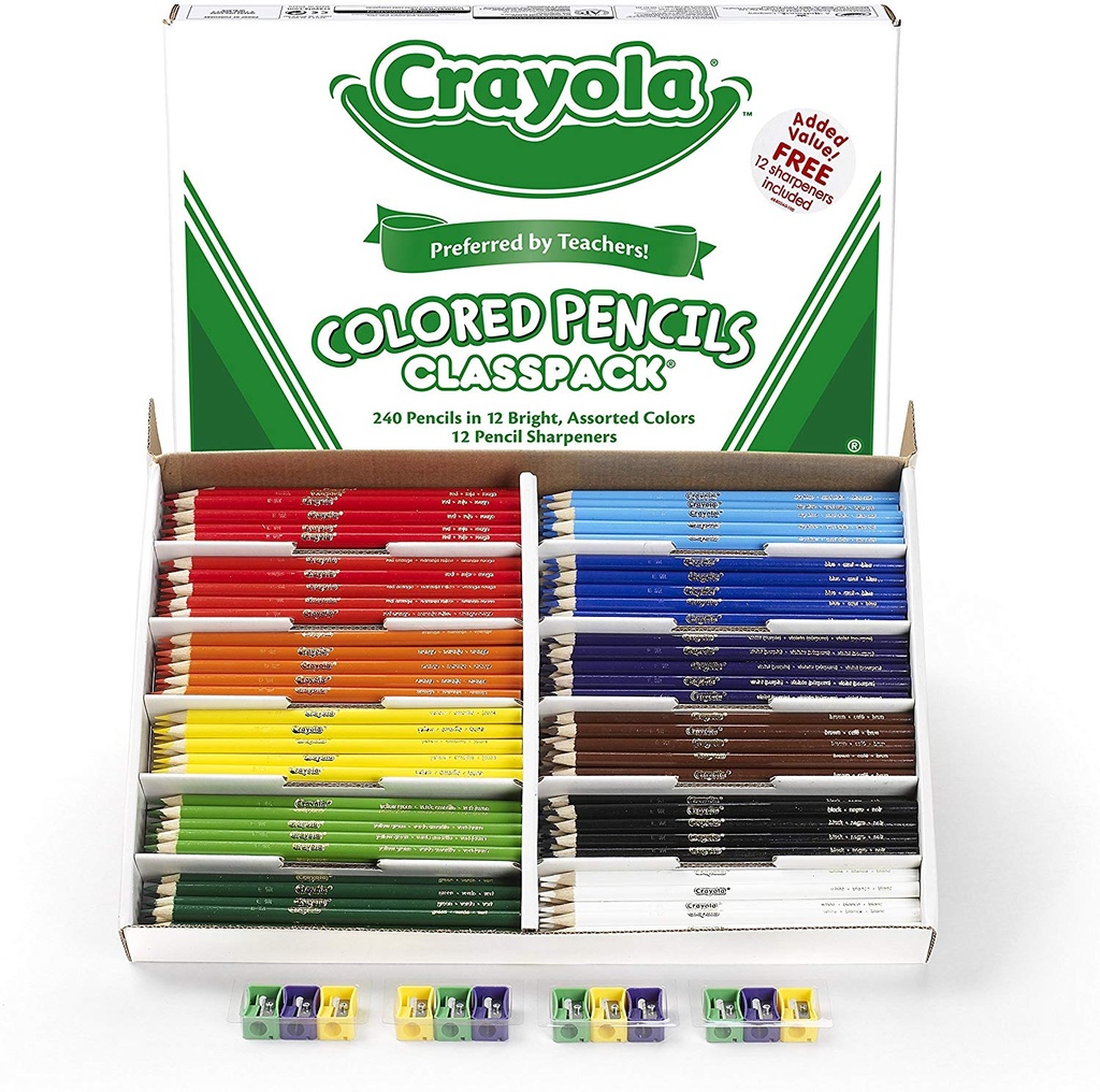 Crayola 240ct 12 Color Colored Pencil Classpack