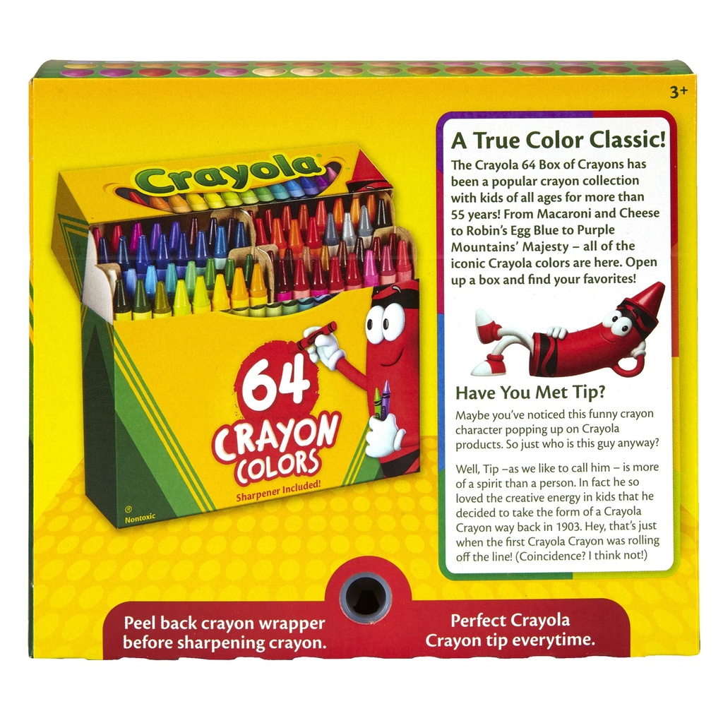 64 Regular Size Crayons 3ct