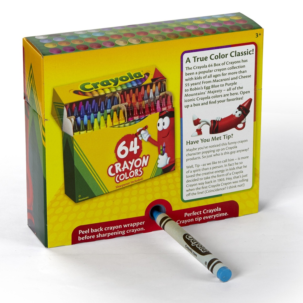 64 Regular Size Crayons 3ct