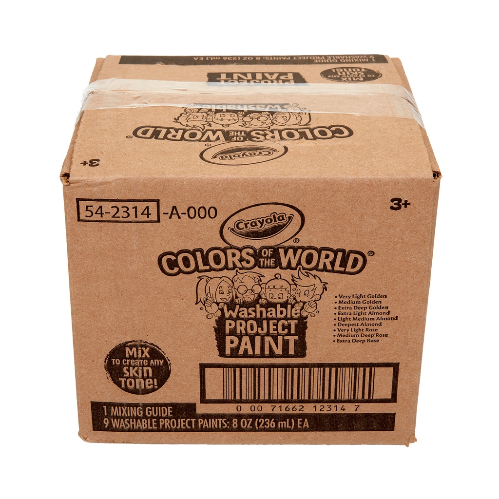 Colors of the World Spill Proof Washable Project Paints Set of 9
