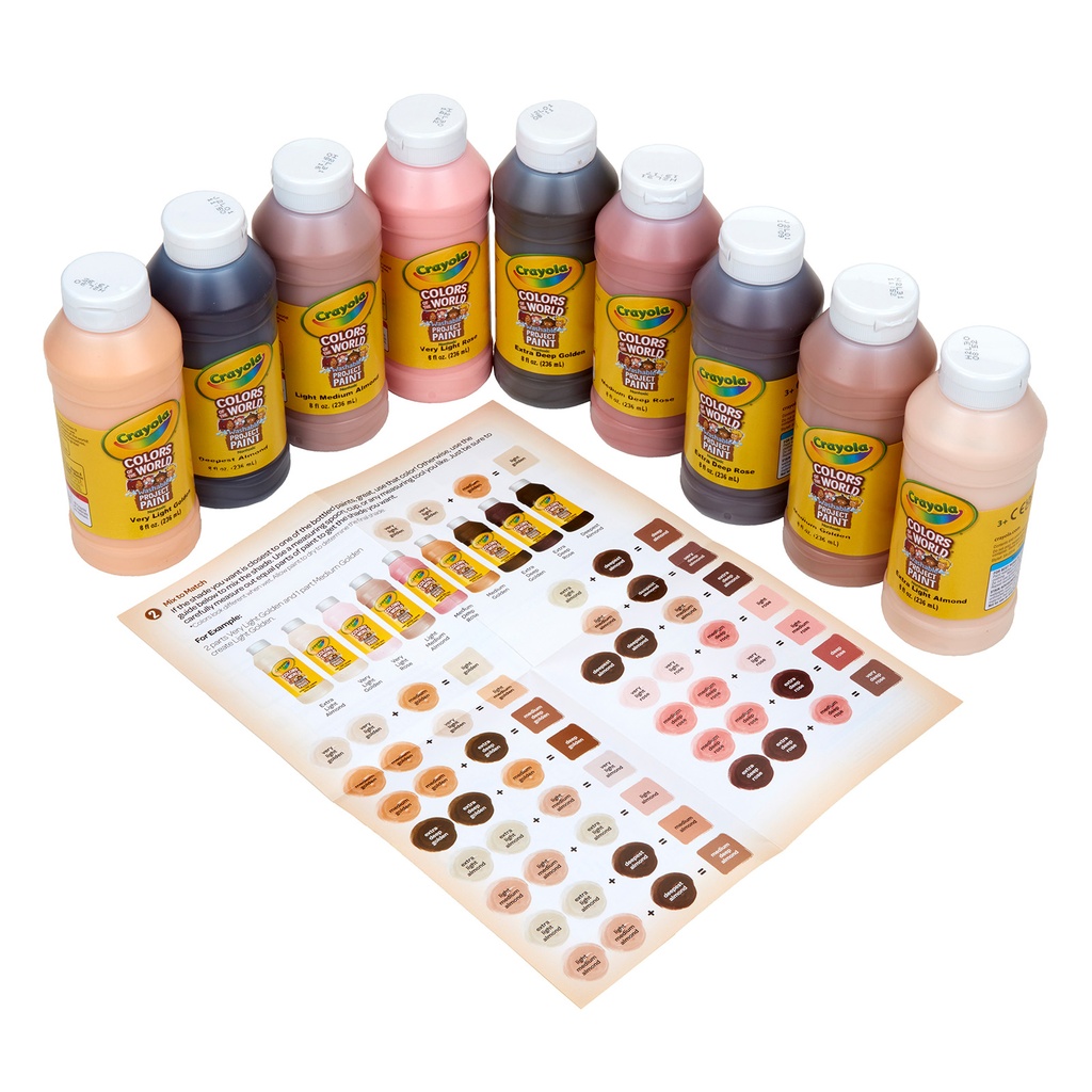 Colors of the World Spill Proof Washable Project Paints Set of 9