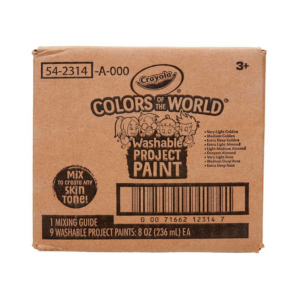 Colors of the World Spill Proof Washable Project Paints Set of 9