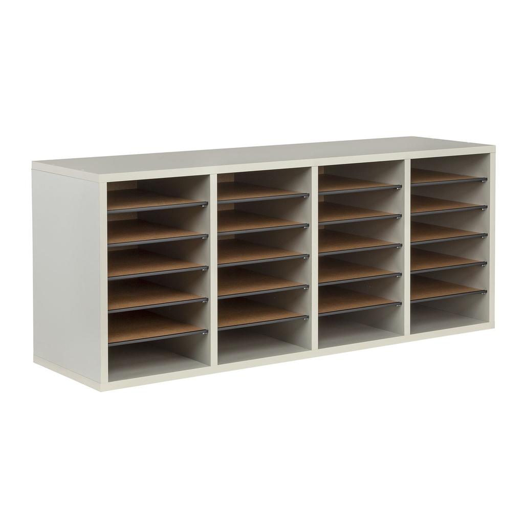 Gray 24 Compartment Literature Organizer