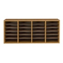 Oak 24 Compartment Literature Organizer