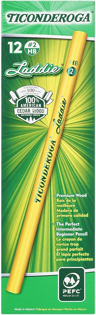 12ct Ticonderoga Laddie Pencils without Erasers