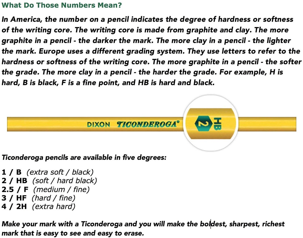 12ct No 2 Ticonderoga Pencils