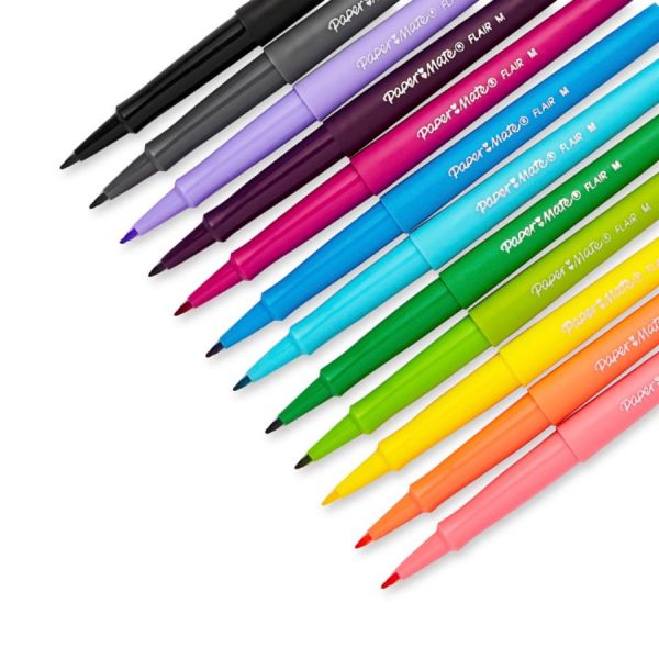 12ct Paper Mate Medium Flair Tropical Colors Pens