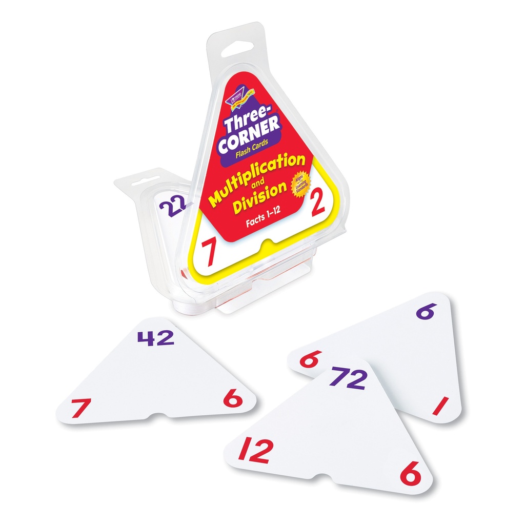 Multiplication and Division Three-Corner® Flash Cards