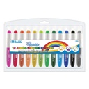 36 Washable Jumbo Silky Gel Crayons in 12 Assorted Colors