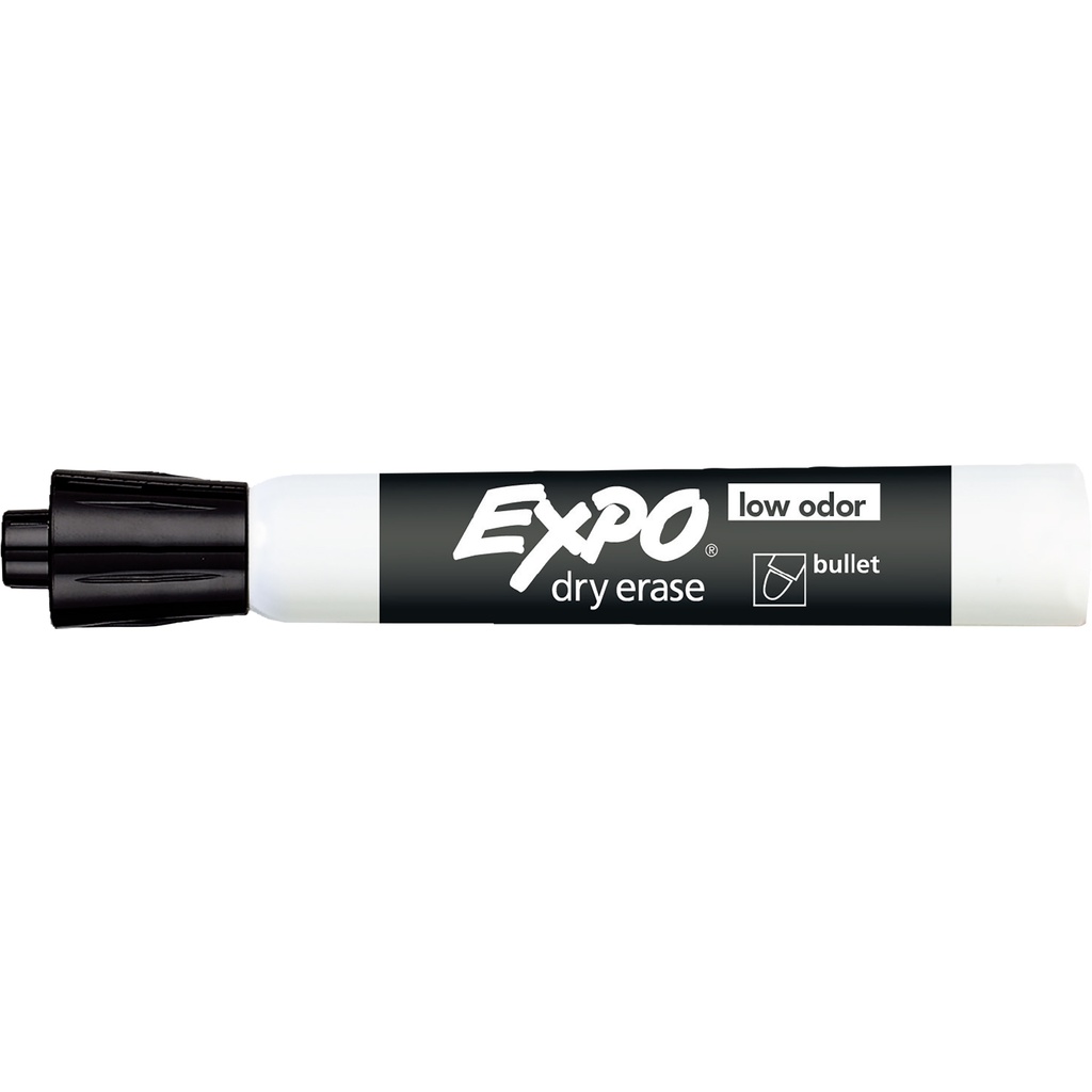 Black Bullet Tip Low Odor Dry Erase Markers Box of 12
