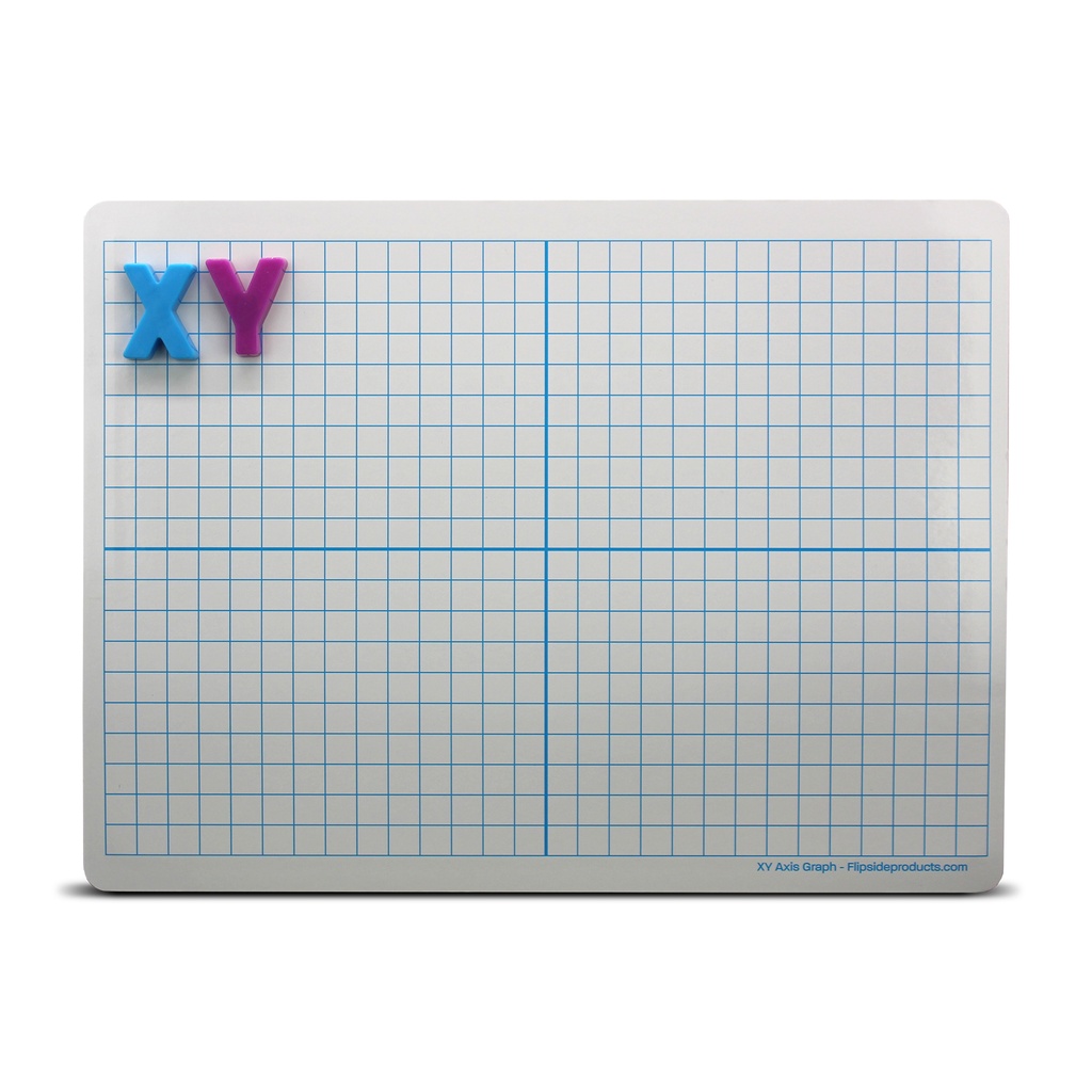 Two-Sided XY Axis/Plain 9" x 12" Dry Erase Learning Mats Pack of 12