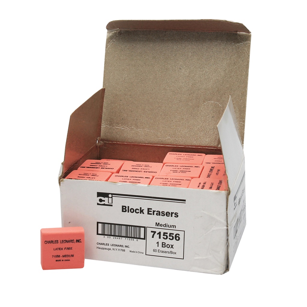 Medium Synthetic Latex Free Block Eraser 180ct