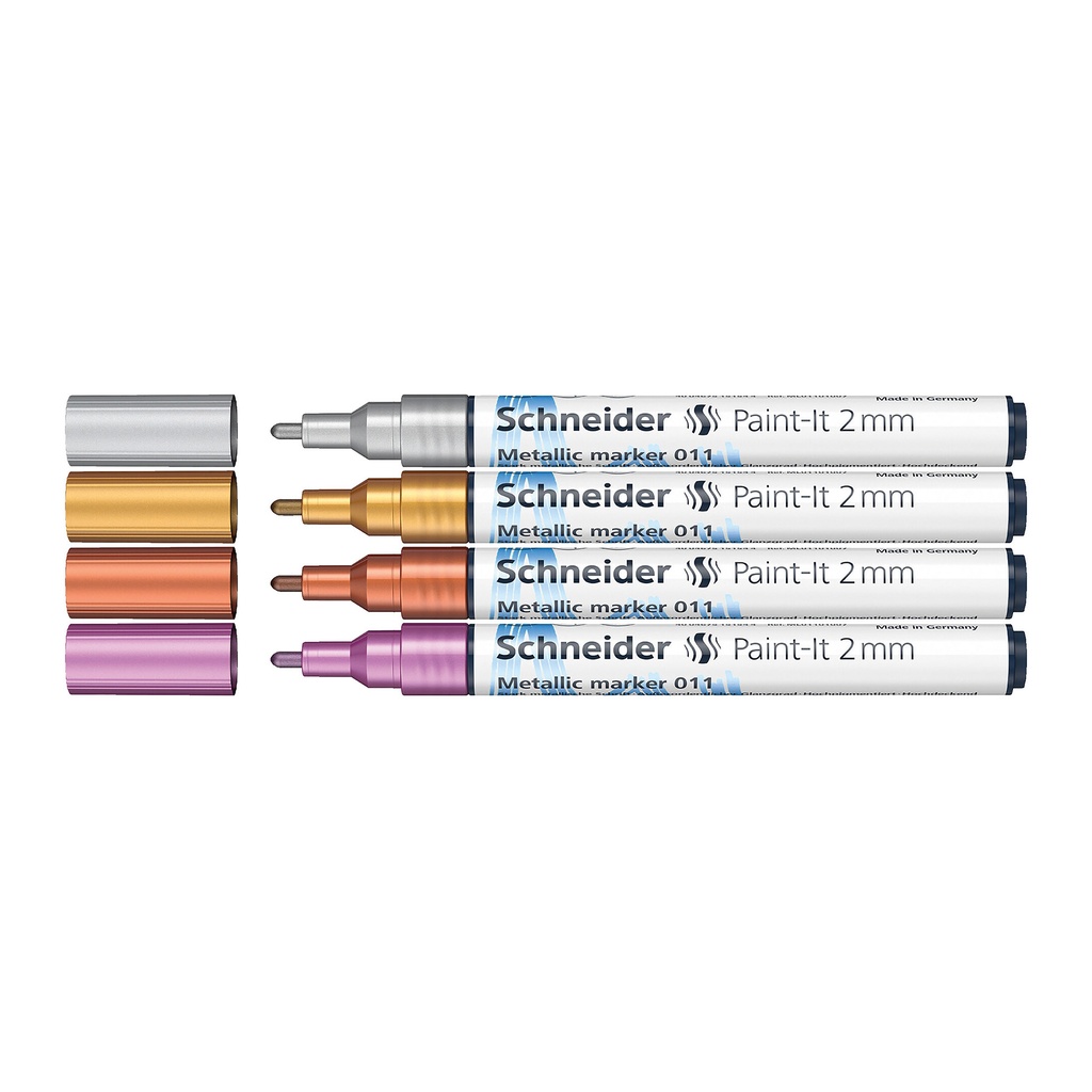 Paint-It 4 Assorted Colors 2MM  Metallic Markers Set 1