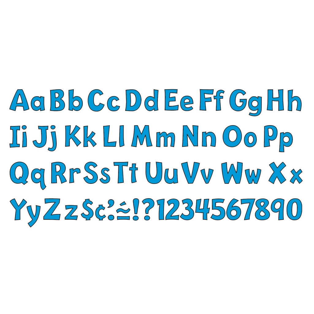 Blue 4-Inch Playful Uppercase/Lowercase Combo Pack Ready Letters®