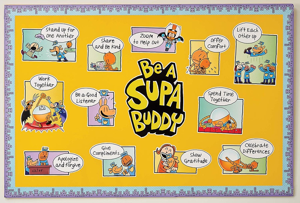 Dog Man Be a Supa Buddy Bulletin Board