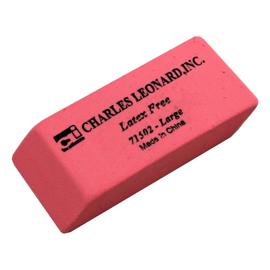 Large Synthetic Latex Free Wedge Pink Erasers 72ct