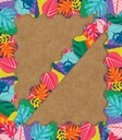 One World Colorful Leaves Scalloped Borders