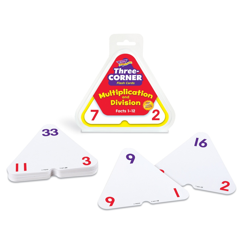 Multiplication and Division Three-Corner® Flash Cards