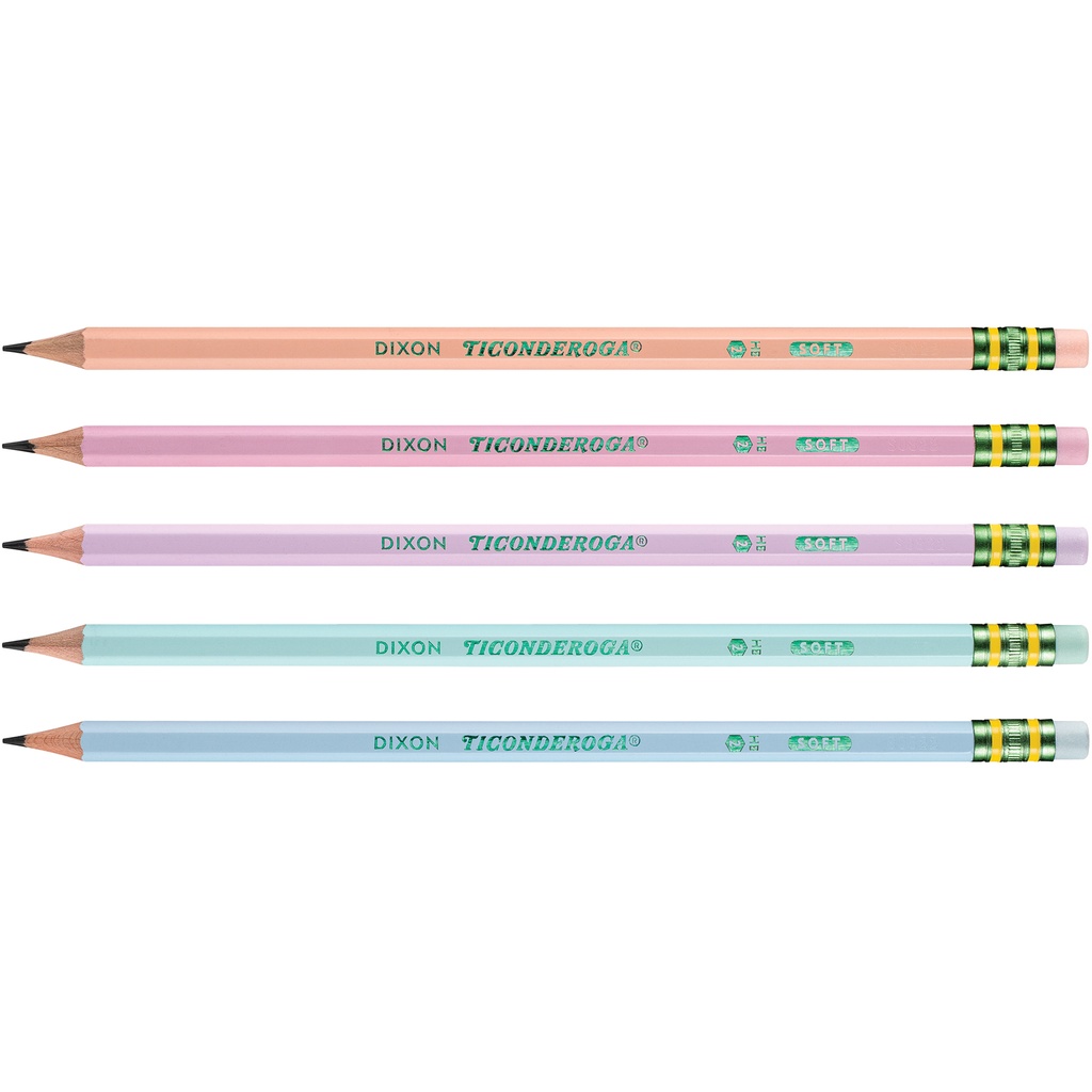 #2 Pastel Pencils 5 Assorted Colors 10 Count