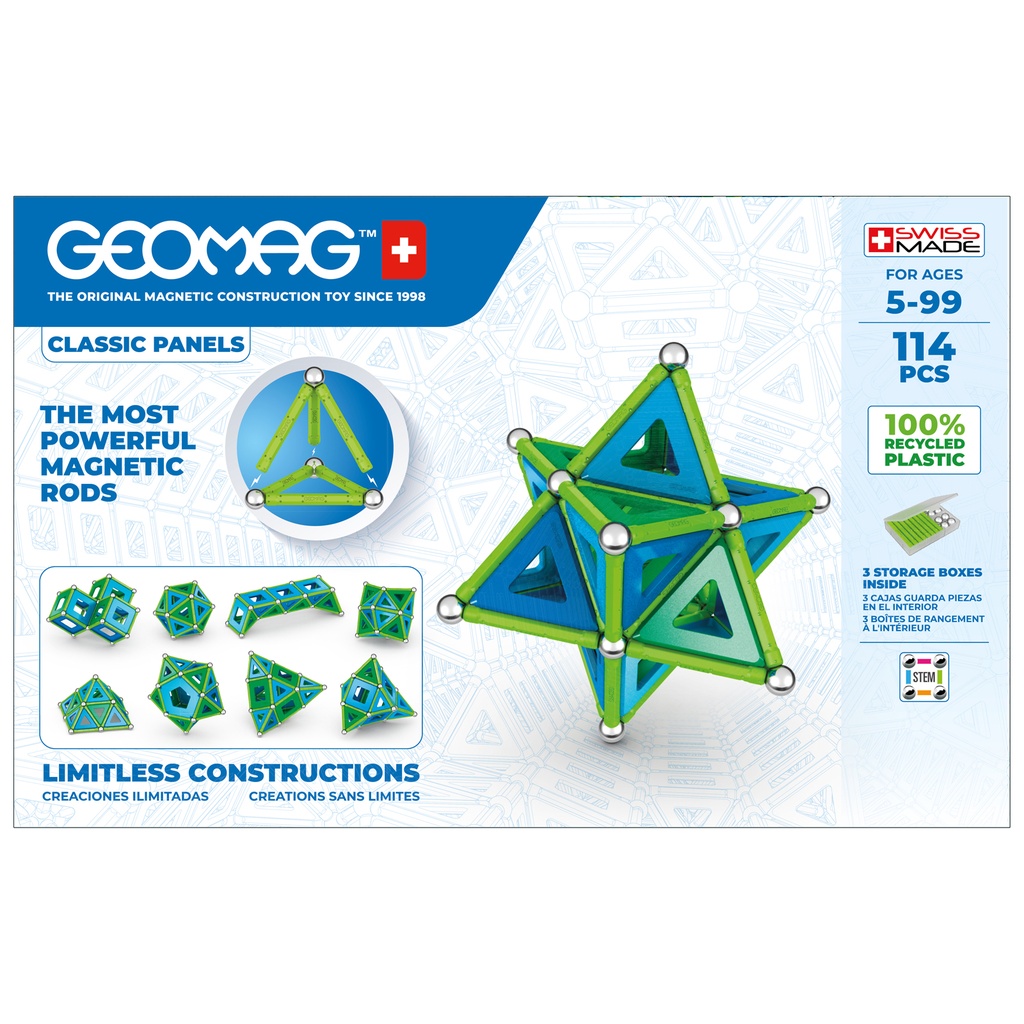 Geomag™ Green Line Panels 114 Pieces