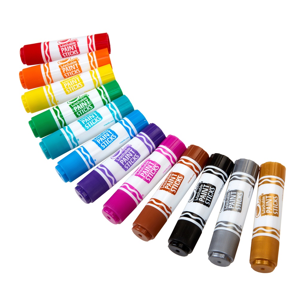12 Color Washable Paint Sticks 2ct