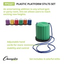Plastic Platform Stilts Assorted Set of 6