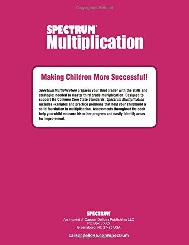 Spectrum Multiplication Workbook Grade 3 Paperback