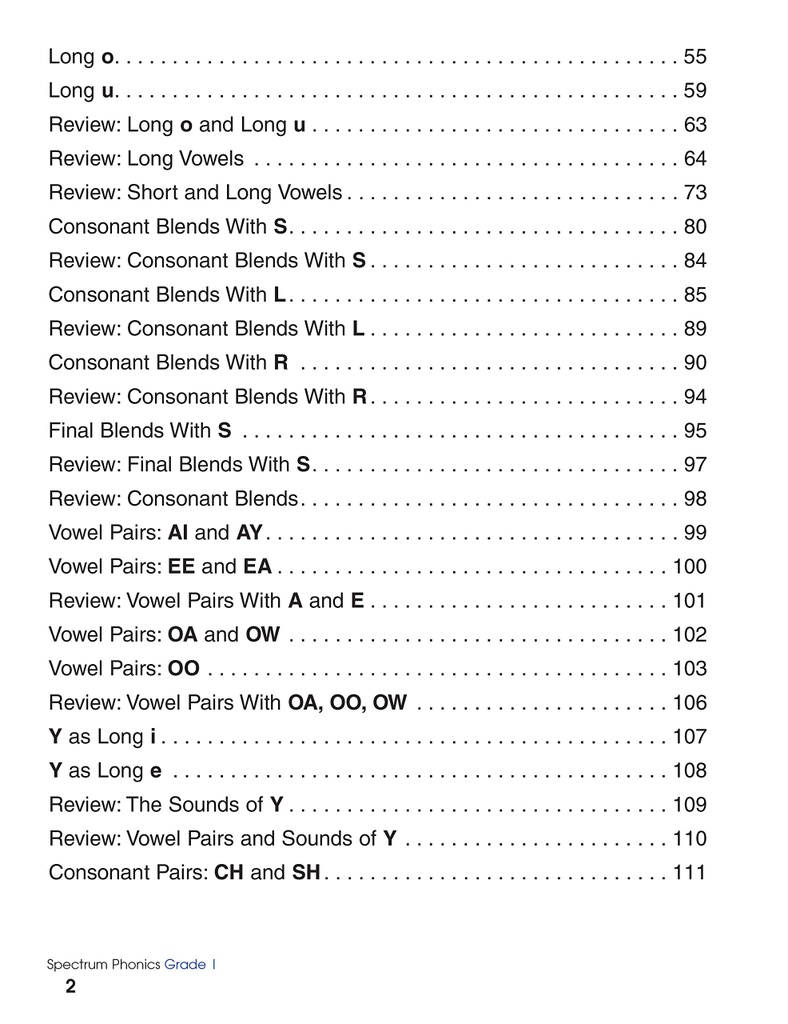 Spectrum Word Study and Phonics Workbook Grade 1 Paperback