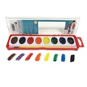 Semi-Moist 8 Colors Oval Pan Watercolor Paint Sets with Brush 12 Sets