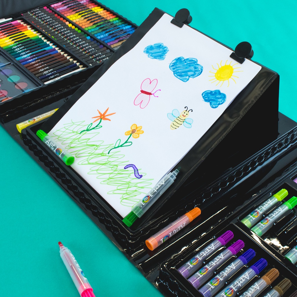 Budding Artist Pop-Up Easel 150 Piece Doodle & Color Art Set