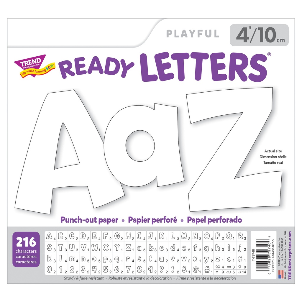 White 4" Playful Combo Ready Letters®