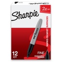 Black Fine Point Super Sharpie® Permanent Markers Box of 12