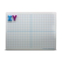 Two-Sided XY Axis/Plain 9" x 12" Magnetic Dry Erase Learning Mats Pack of 24