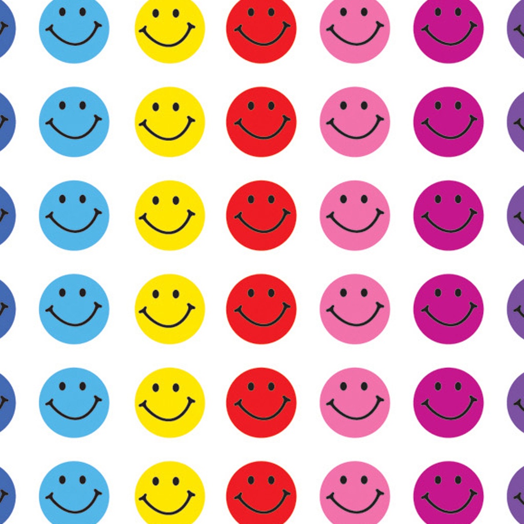 Mini Multi Color Happy Face Stickers Valu-Pak 6,864ct