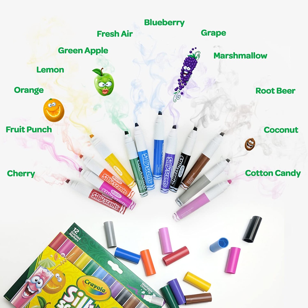 12ct Crayola Silly Scents Chisel Markers