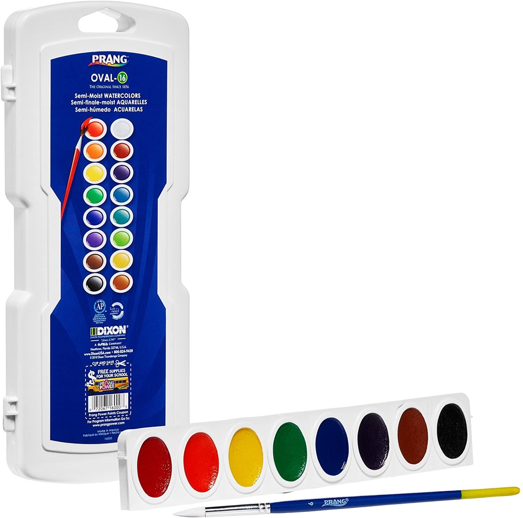 16 Color Prang Semi Moist Watercolor Set