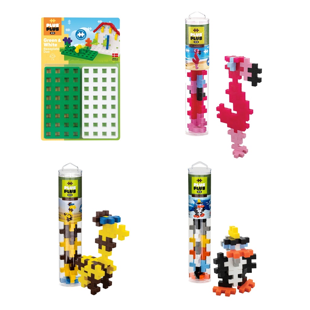 Plus-Plus® BIG Zoo Tubes & Baseplate Bundle