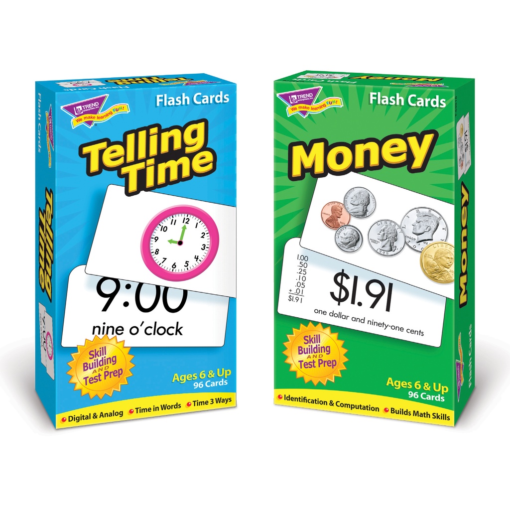 Time and Money Skill Drill Flash Cards Assortment